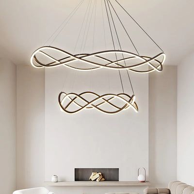 Nordic Luxury Pendant Lights Designer Golden Simple Creative LED Living Room Light Creative Decoration Art Chandelier