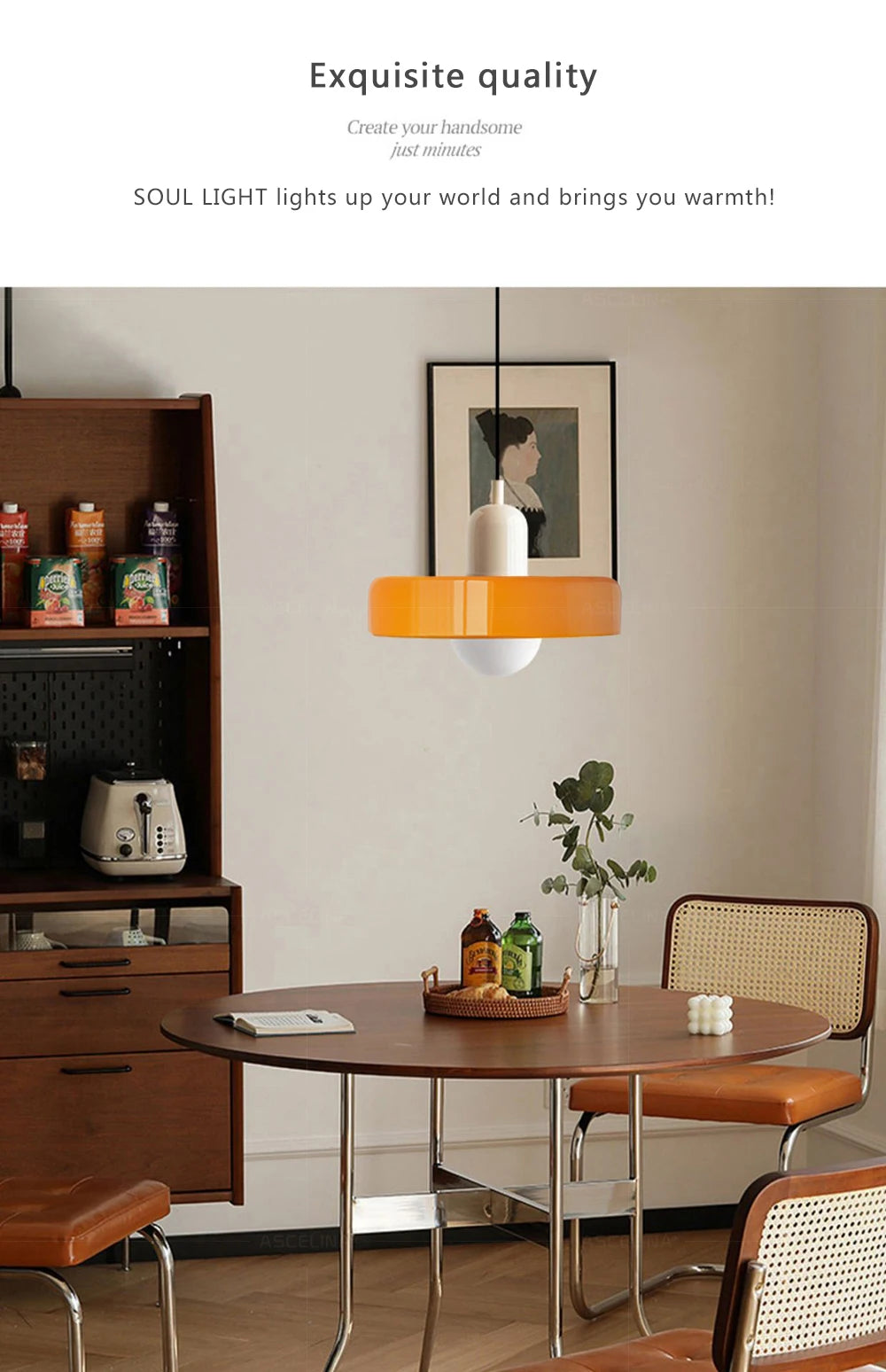 Nordic Pendant Light – Elegant Glass Decorative Lamp for Indoor Spaces