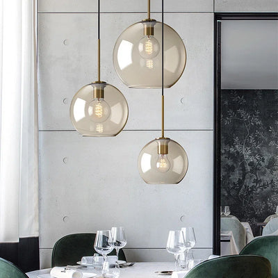 Loft Modern Nordic Glass Pendant Light - Industrial Decor Fixture for Kitchen and Restaurant