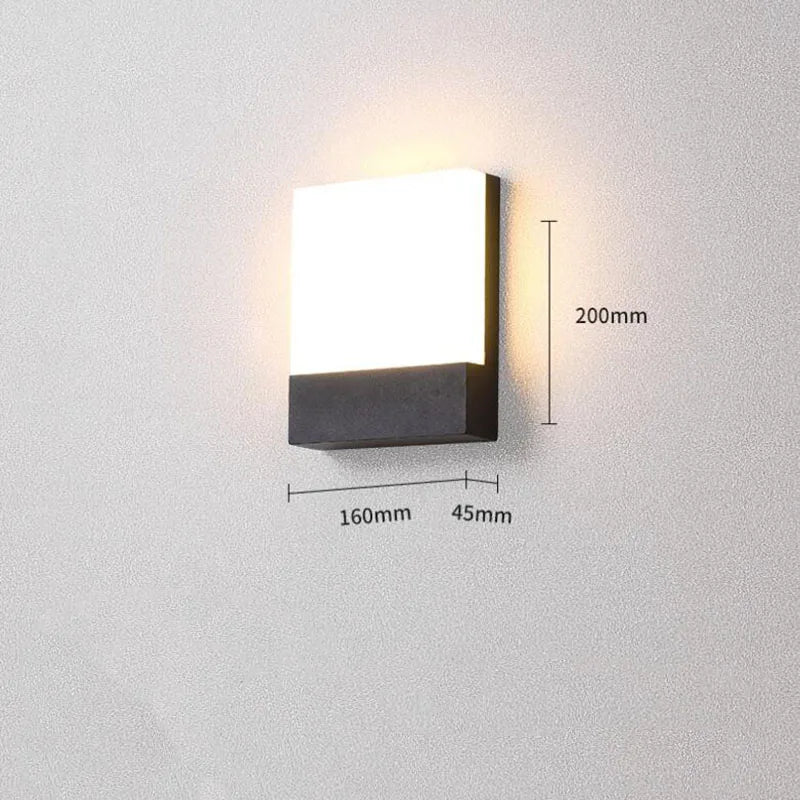 Waterproof IP65 15W LED Wall Lamp - Modern Surface Mounted Outdoor Light for Garden