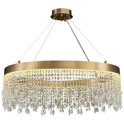 Modern LED Crystal Chandelier - Living Room Light, Dining Room Ceiling Lamp, Kitchen Pendant Light, Home Lighting Decor