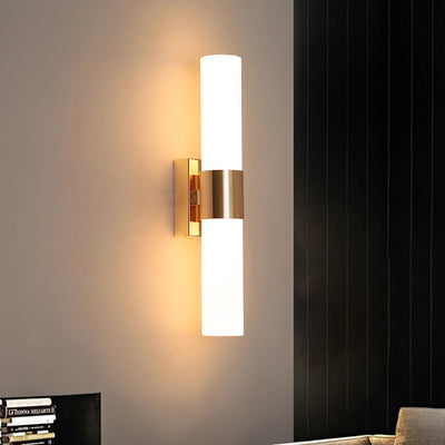 Modern LED Wall Lamp - Golden Metal Acrylic Fixture for Versatile Home Decor Lighting Fixture