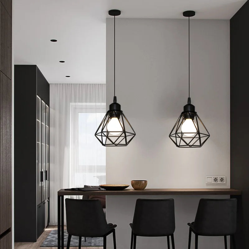 Modern Nordic Iron Chandelier - Creative Single Head Pendant Light for Living Room, Bedroom, and Dining Area