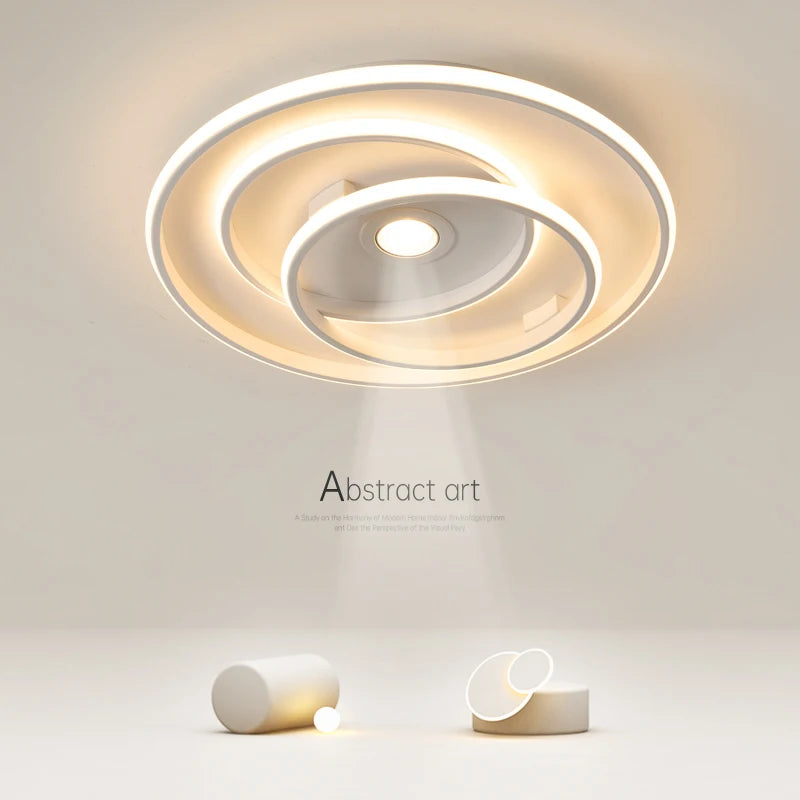 Enhance Your Interior: Modern Creative Round Ceiling Lamp with High-Quality Materials