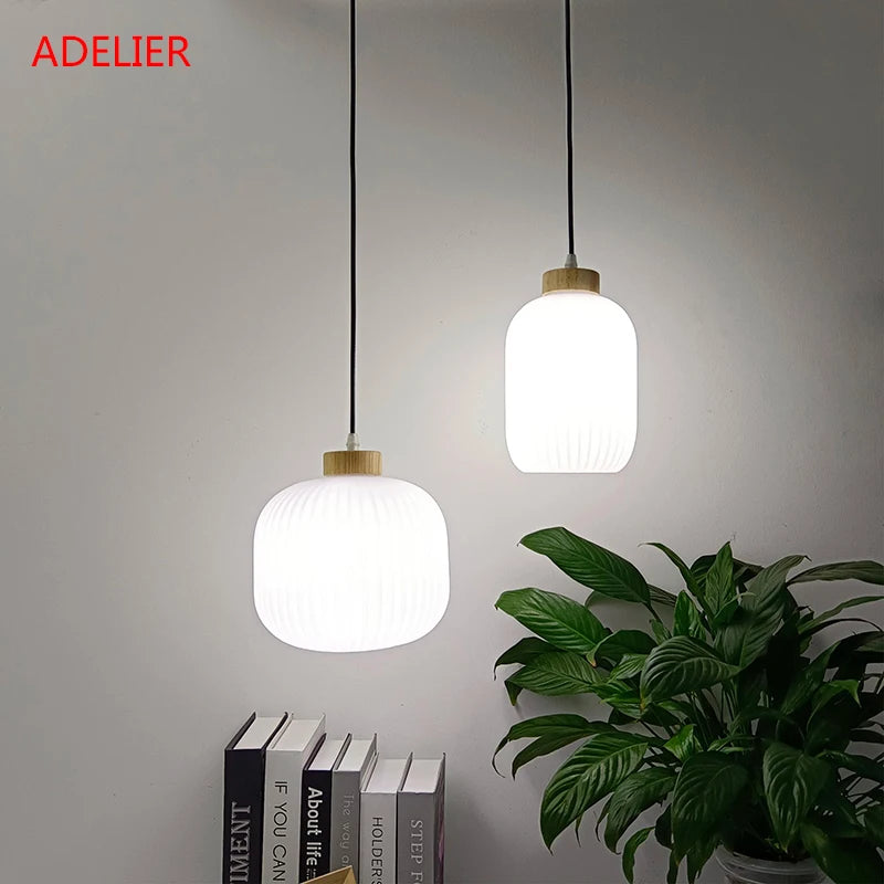 White Glass Pendant Lights Nordic Home Decor Lighting Fixture for Any Space