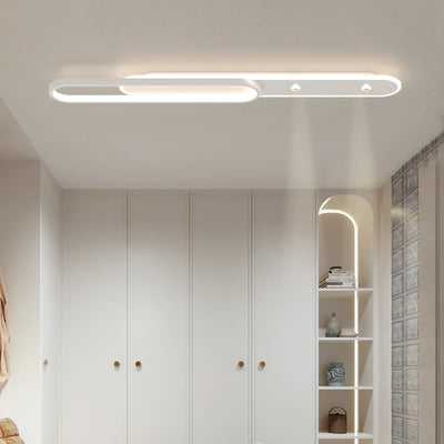 Minimalist Long Strip Ceiling Light with Spotlights for Hallway, Balcony Living Room