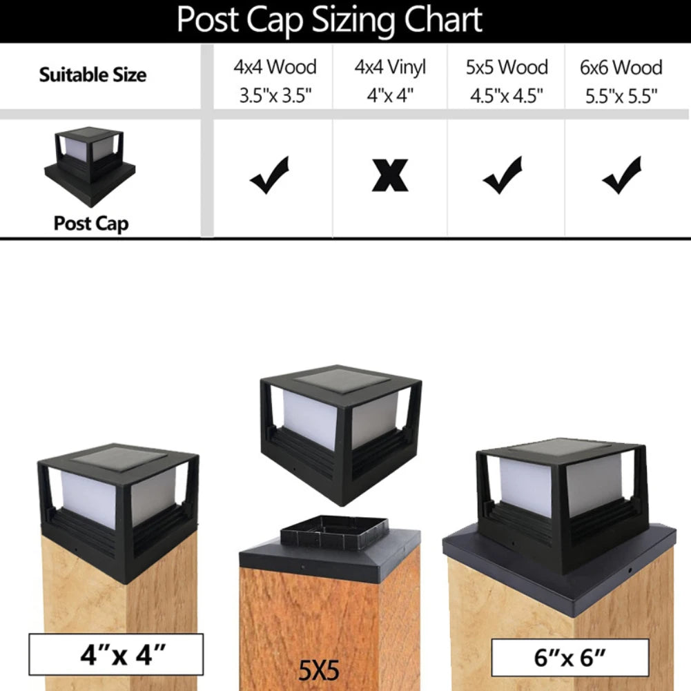 Solar-Powered Waterproof LED Fence Lamp – Stylish Outdoor Lighting Solution