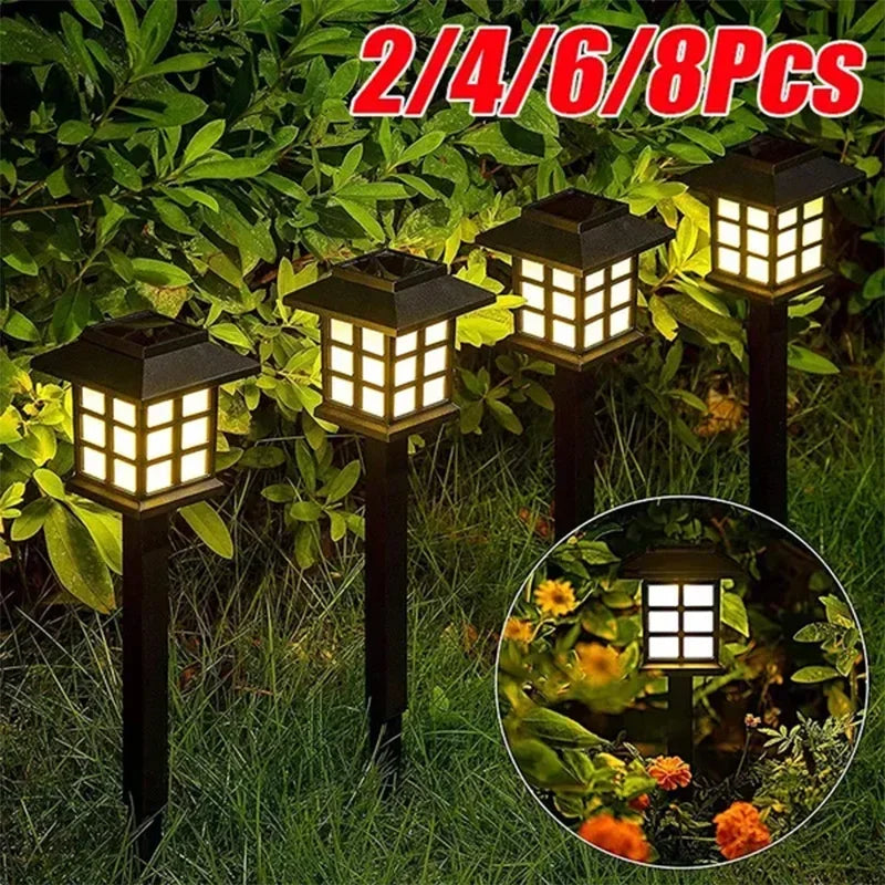 Solar LED Pathway Lights - Outdoor Waterproof Street Lamps for Landscape Yard and Patio