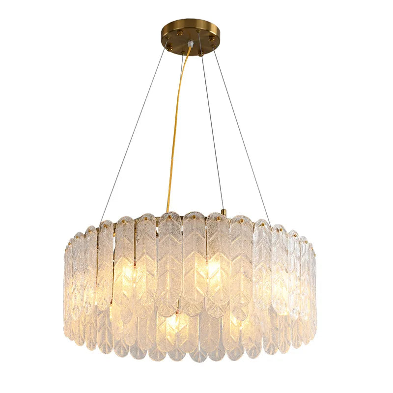 Modern Nordic Glass LED E14 Pendant Light Atmosphere Crystal Chandelier Home Decor Living Room Lighting Fixture