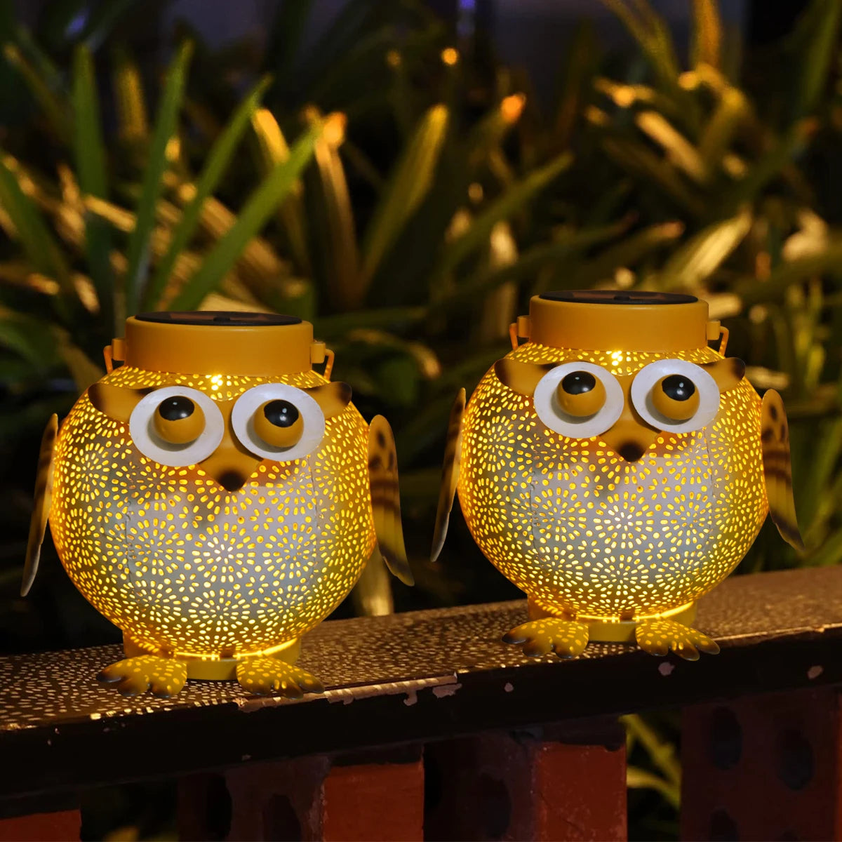 Waterproof  Outdoor Solar Owl LED Pendant Lights for Garden, Patio, Deck, and Backyard