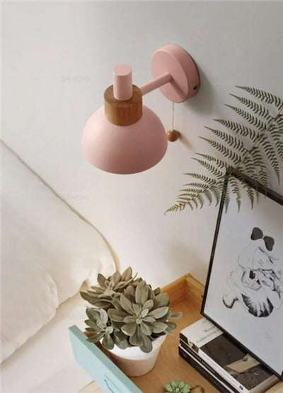 Modern Macaron Wall Light with Switch – Versatile Wall Sconce for Bedroom, Living Room, Bathroom, and Stairs