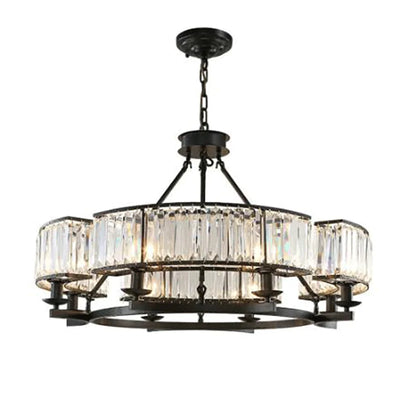 NORMICHY Crystal Round Ceiling Pendant Light Fixture