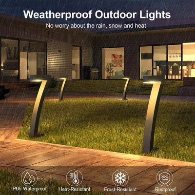 4pcs Solar Garden Pathway Lights - Waterproof LED Driveway Lights for Outdoor, Lawn, and Backyard