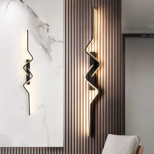 Modern Long LED Wall Light for Stairs & Living Room – Nordic Up & Down Aluminum Wall