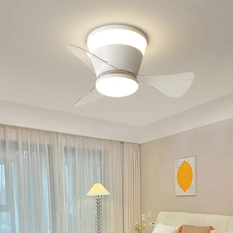 Mini Ultra-thin Ceiling Fan LED Light: Modern Design for Narrow Spaces