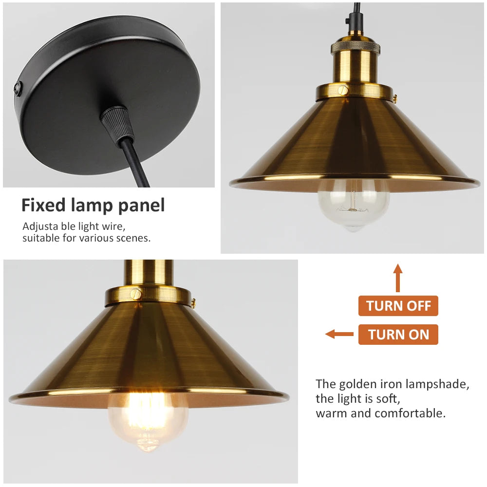 Industrial Pendant Light Vintage Chandelier - LED Hanging Lamp for Restaurant Modern Decor