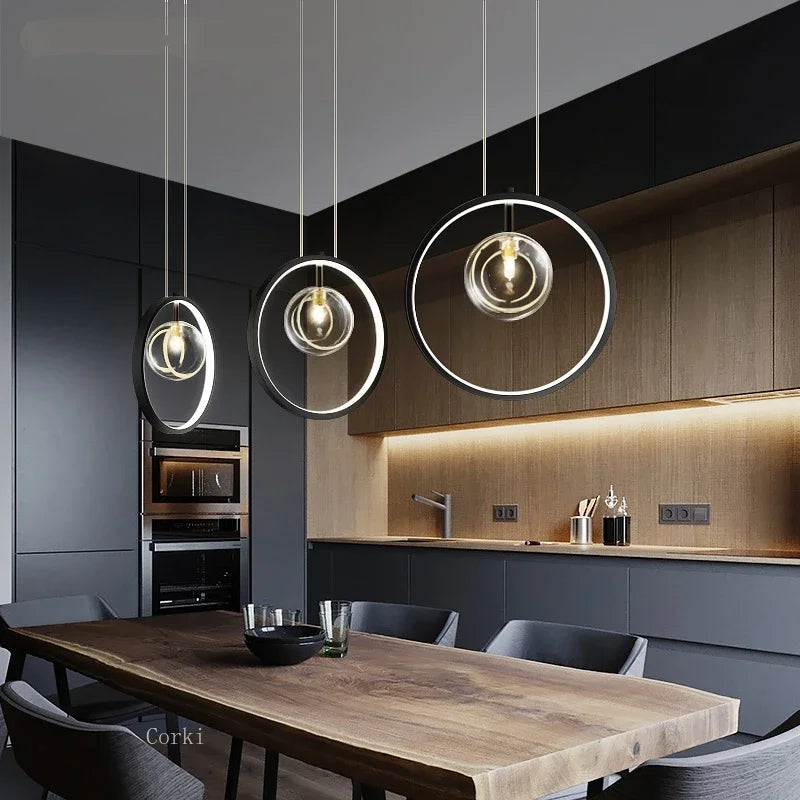 Nordic Glass Ball Pendant Light: Modern Elegance Meets Warm Illumination