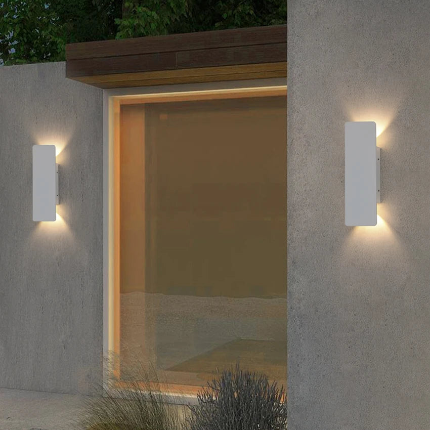 Indoor/Outdoor Wall Lamp Sconce Fixture Waterproof Upper and Lower Luminous Wall Light for Lighting Decoration