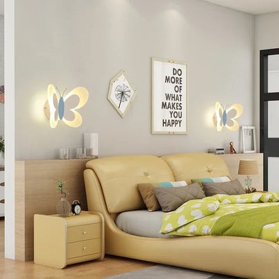 LED Butterfly Wall Sconce Modern Children's Room Butterfly Wall Light