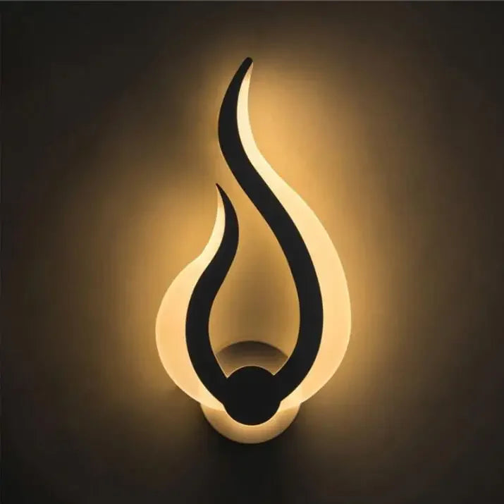 Flame-Shaped LED Wall Sconce: Modern Art for Any Indoor Space