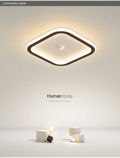 LED Ceiling Light with Motion Sensor – Modern Human Body Induction Lamp for Living Room, Hallway, and Indoor Spaces