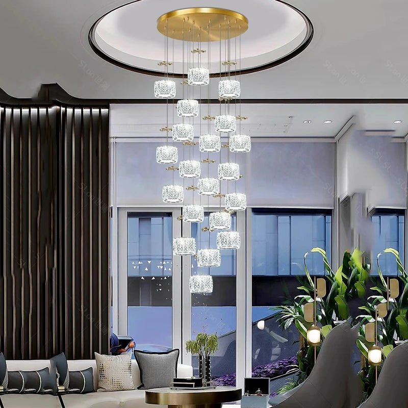 Modern LED Crystal Chandelier: Luxury Light with Modern Efficiency