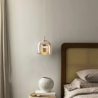 Illuminate Your Space with Modern Glass LED Pendant Light Ideal For Home Restaurant and Kitchen