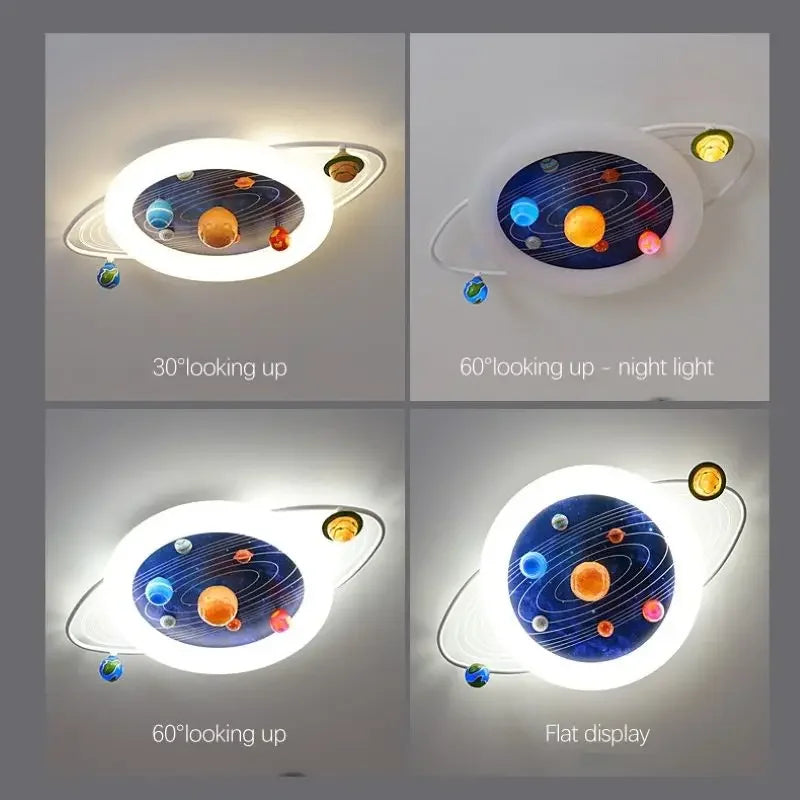 Nordic LED Planetary Ceiling Lights - Modern Minimalist Children's Bedroom Creative Lighting Fixtures