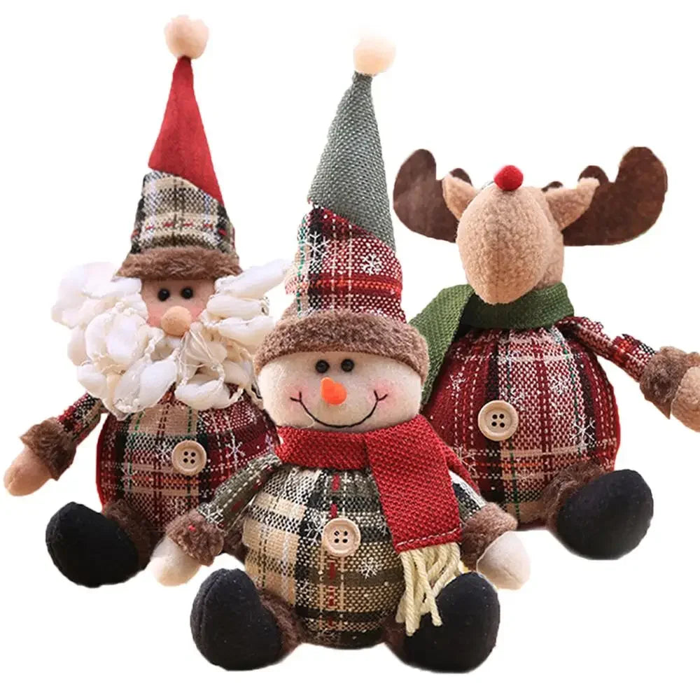 Christmas Santa Doll Table Ornaments Merry Christmas Home Decorations 2024–2025 Holiday Gifts and New Year Décor