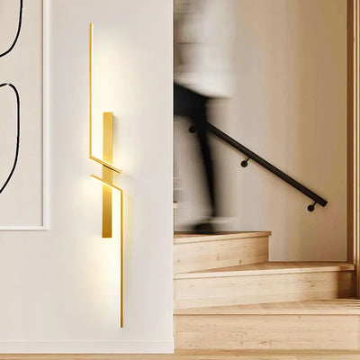 Modern Black Gold LED Wall Lamps: Interior Lighting Fixtures for Corridor, Aisle, Bedroom, Living Room