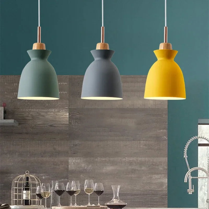 Nordic Style LED Pendant Light – Minimalist Chandelier for Kitchen, Bar, and Study