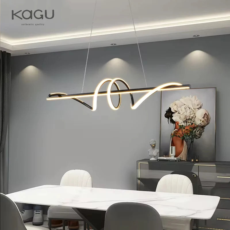 Modern LED Pendant Light - Dimmable Hanging Lamp for Living Room, Dining Table, Kitchen, and Office