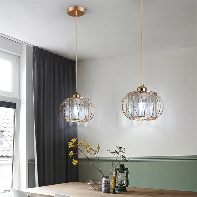 Modern Chandelier with E27 Bulb for Dining Room Bedroom: Simple Pendant Lights, Hanging Light Fixture