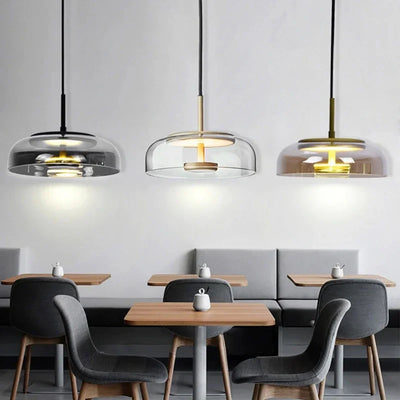 Modern LED Glass Pendant Light for Dining Room, Bedroom, Bar, and Loft Decor