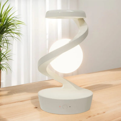 3D Levitating Moon Lamp with RGB LED Lights and Wireless Phone Charger – Floating and Spinning Table Lamp