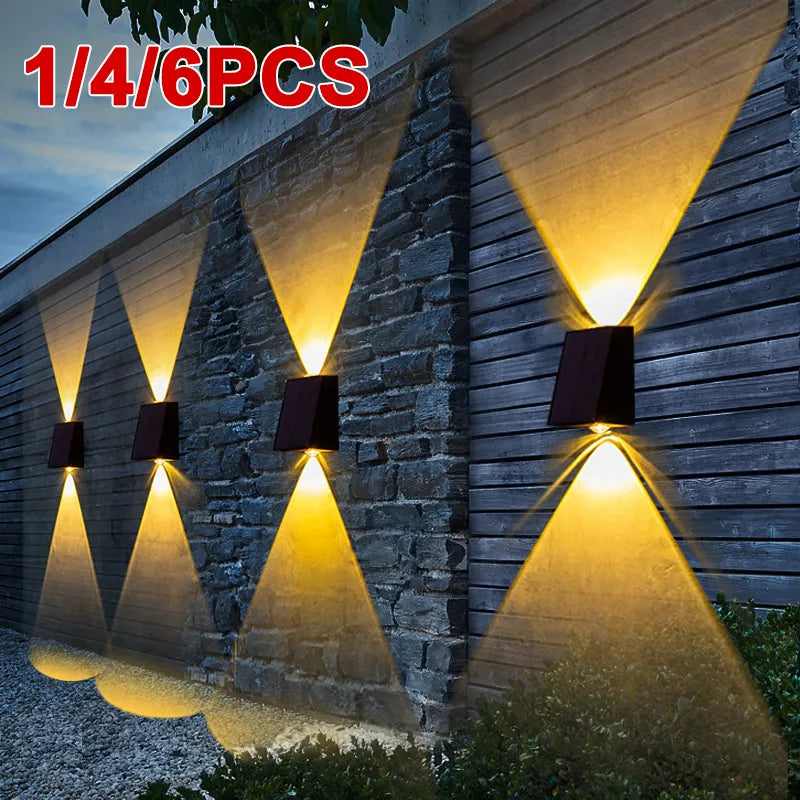 LED Solar Wall Lights: Waterproof Lighting for Villa, Patio, Stair, and Corridor - Perfect Garden Wall Decoration