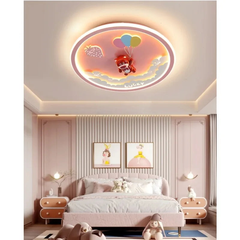 Full Spectrum LED Ceiling Light - Eye Protection Minimalist Round Lamp for Kids' Bedroom, Boys and Girls