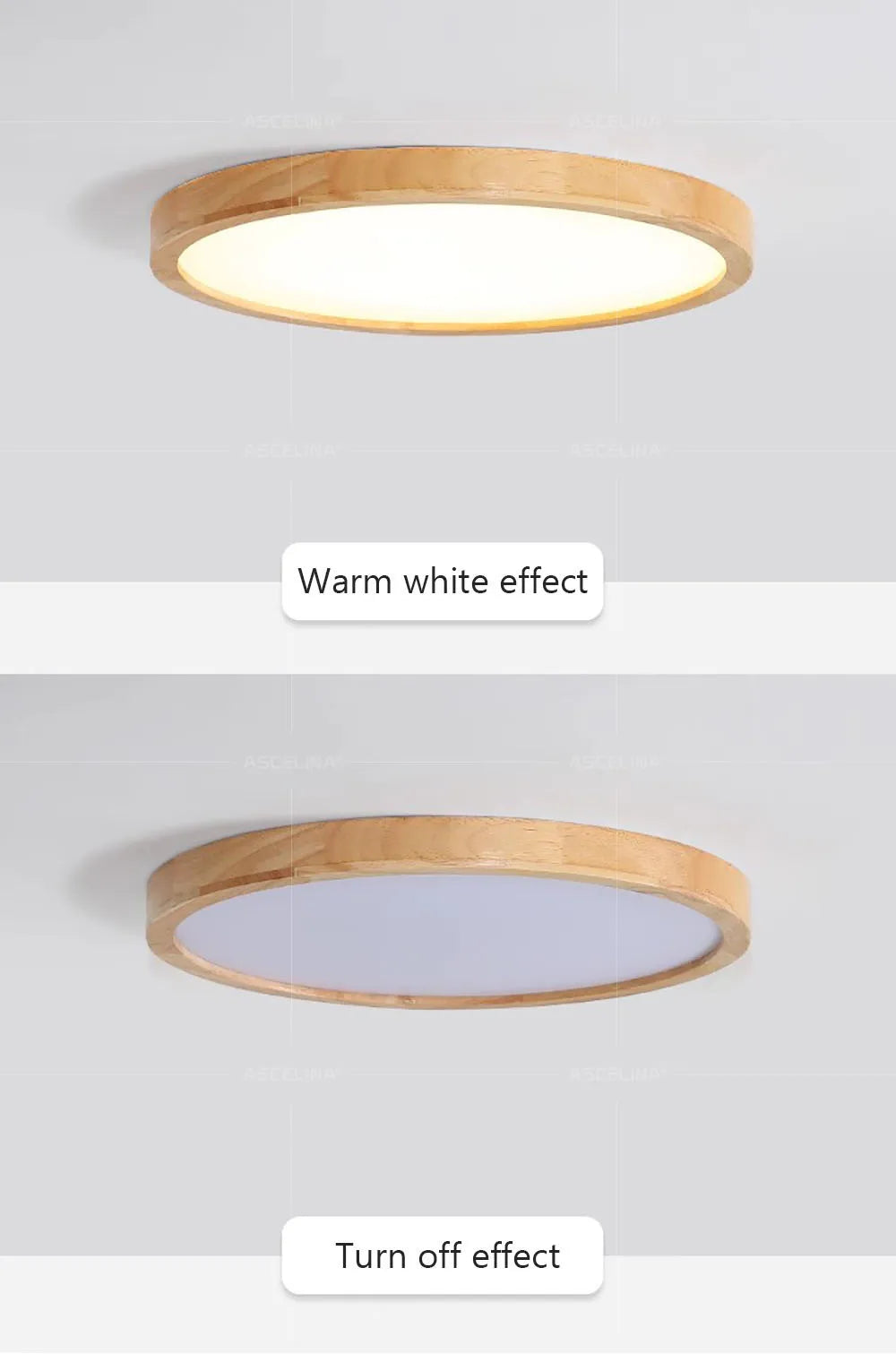 Nordic Ultra-Thin LED Wooden Ceiling Light