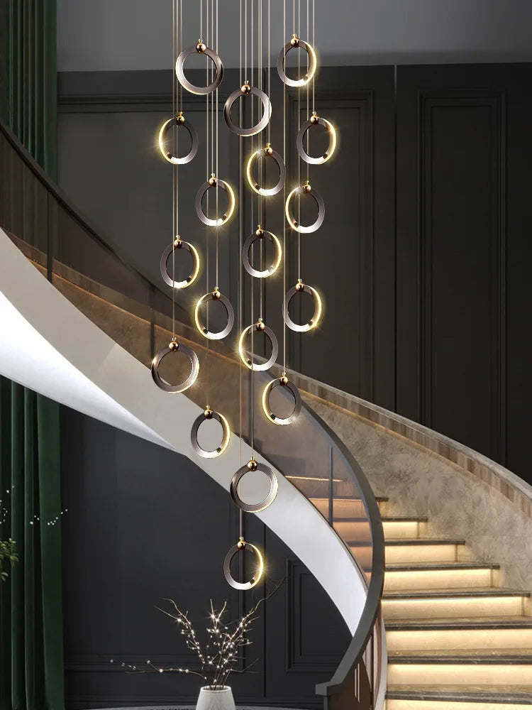 Modern Minimalist Duplex Staircase Lamp Chandelier - Illuminate Your Space with Luxury and Creativity