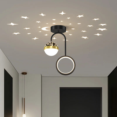 Gold & Black LED Chandelier: Ideal Lighting for Aisles, Porches, Bedrooms, Restaurants, Offices, Coffee Bars & More