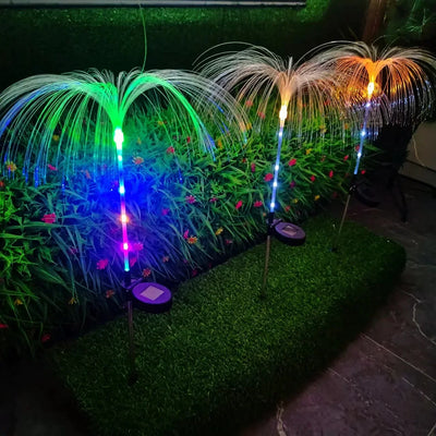 Solar Jellyfish Garden Light Outdoor Waterproof LED Lamp for Pathway Lawn Wedding and Christmas Décor
