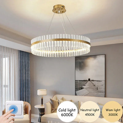 Modern Crystal Chandelier - Elegant Lighting for Dining Rooms, Bedrooms, and More