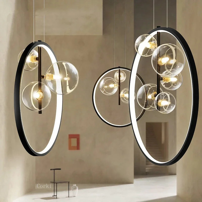 Nordic Glass Ball Pendant Light: Modern Elegance Meets Warm Illumination