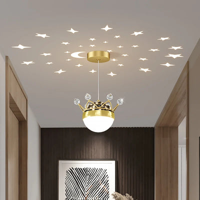 Gold & Black LED Chandelier: Ideal Lighting for Aisles, Porches, Bedrooms, Restaurants, Offices, Coffee Bars & More