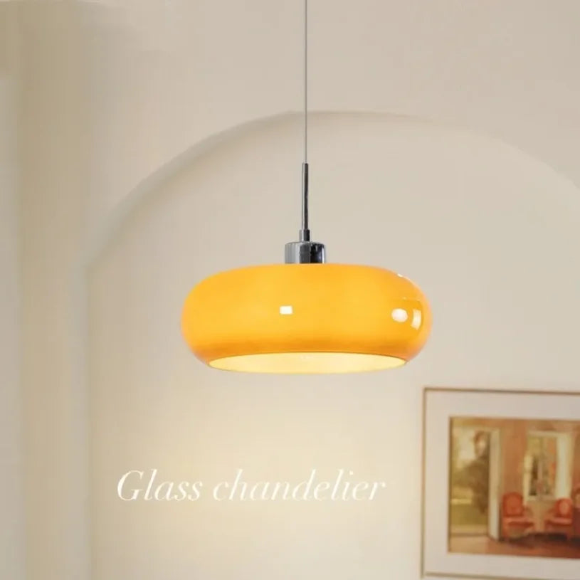 Modern Glass Pendant Lights – Elegant Hanging Lamp for Bedrooms, Cafes, and Restaurants