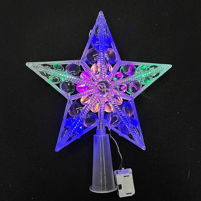 15cm LED Christmas Tree Star Topper Warm White Light Decoration for Home and Holiday 2025 Xmas Tree Décor
