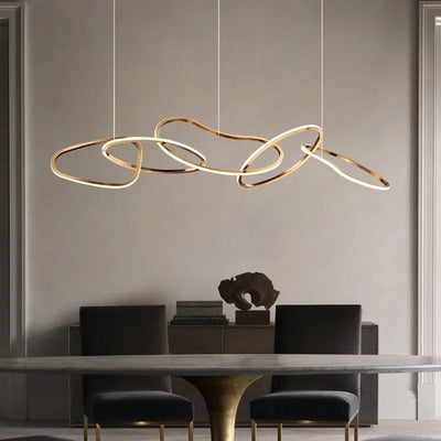 Contemporary LED Circle Pendant Lights with Modern Lustre Decor Chandelier Lamp, Ideal for Indoor Bar Hanging Lights Fixture