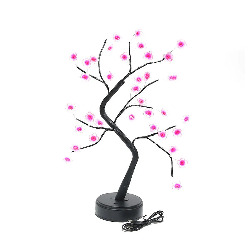 Tree Light Flower Tree Night Lamp - LED Table Branch Lamp for Living Bedroom Home Decor