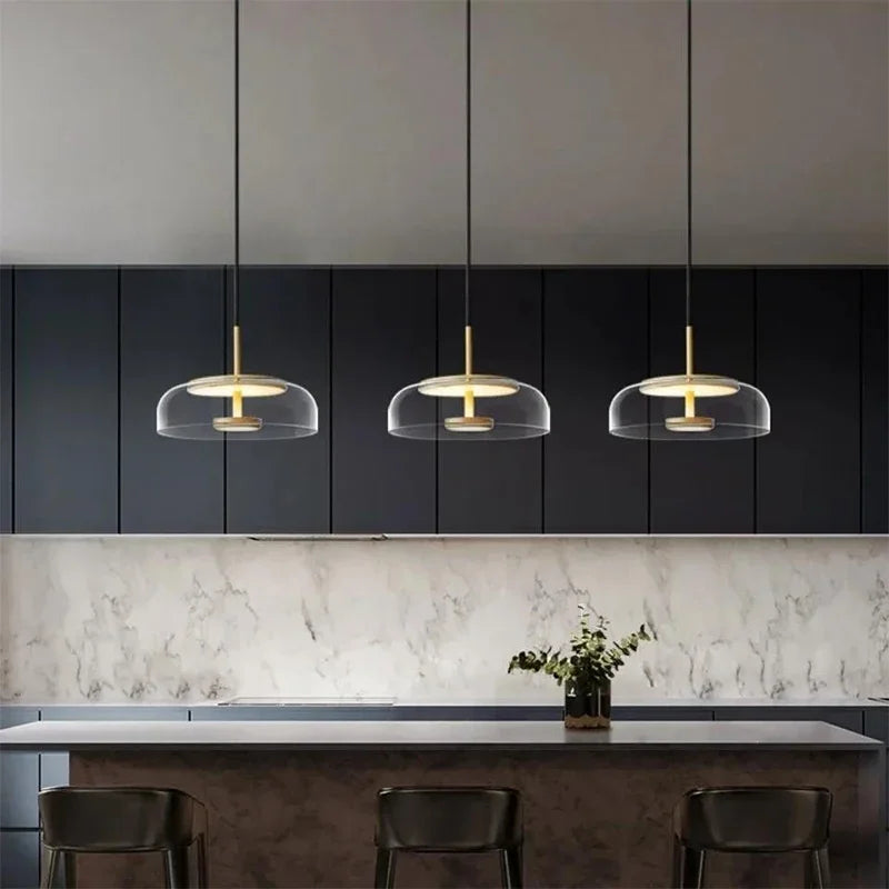 Modern LED Glass Pendant Light for Dining Room, Bedroom, Bar, and Loft Decor