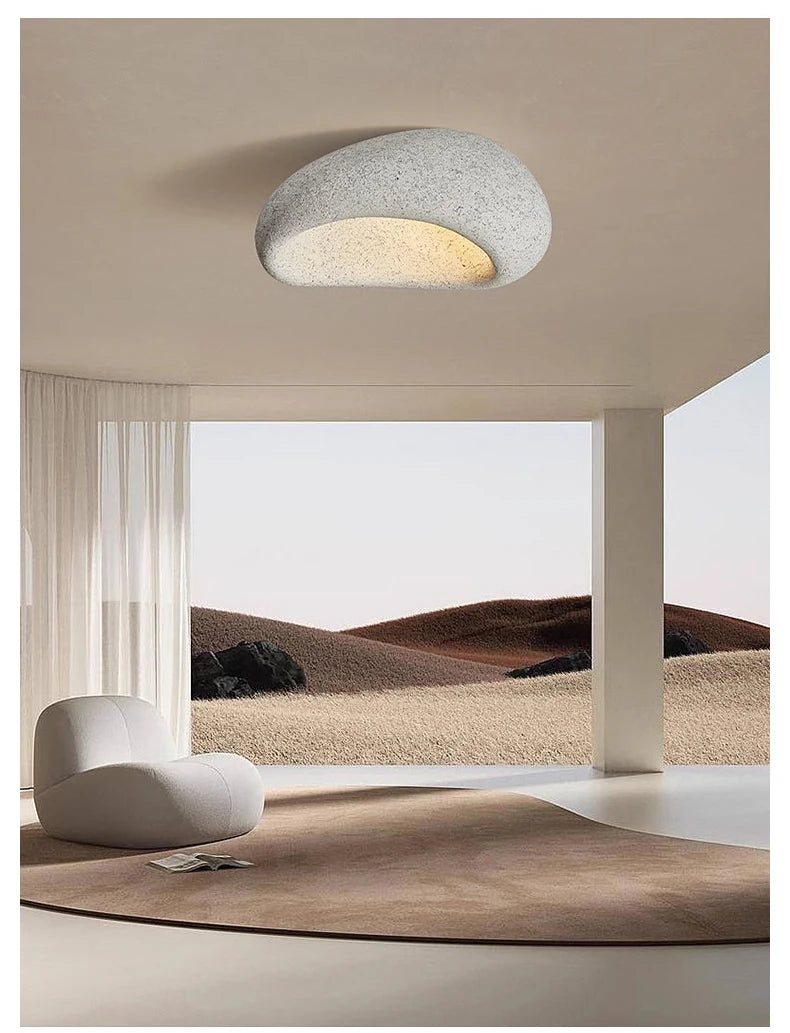 Nordic Minimalist Wabi Sabi LED Ceiling Lamp Bedroom & Living Room Light, Lampara Techo Ceiling Fixture